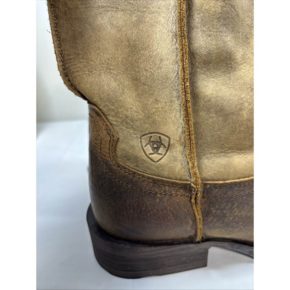 Ariat Rambler Mens 8.5 D Brown Leather Square Toe Boots Mid-Calf Western Durable - Picture 10 of 12